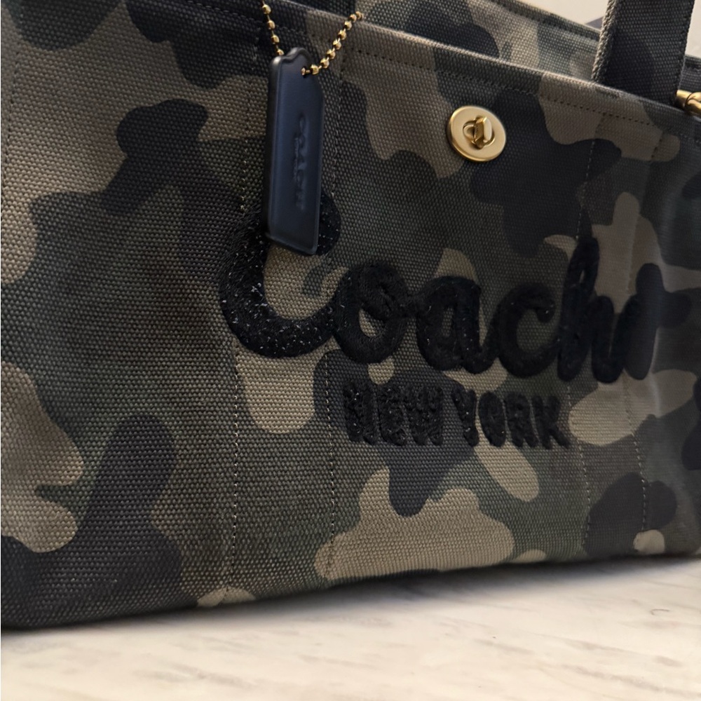 Coach Black and Tan Camo Messenger Bag - Picture 3 of 5